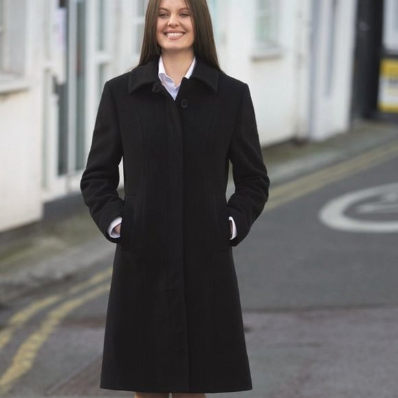 Jackets & Blazers - Fairweather Long Wood Coat black buttons
